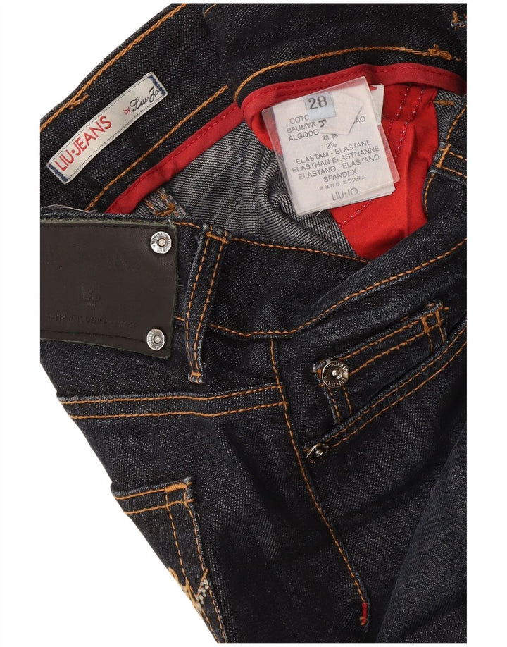 Jeans dritti da donna Liu Jo W28 L31 cotone blu navy