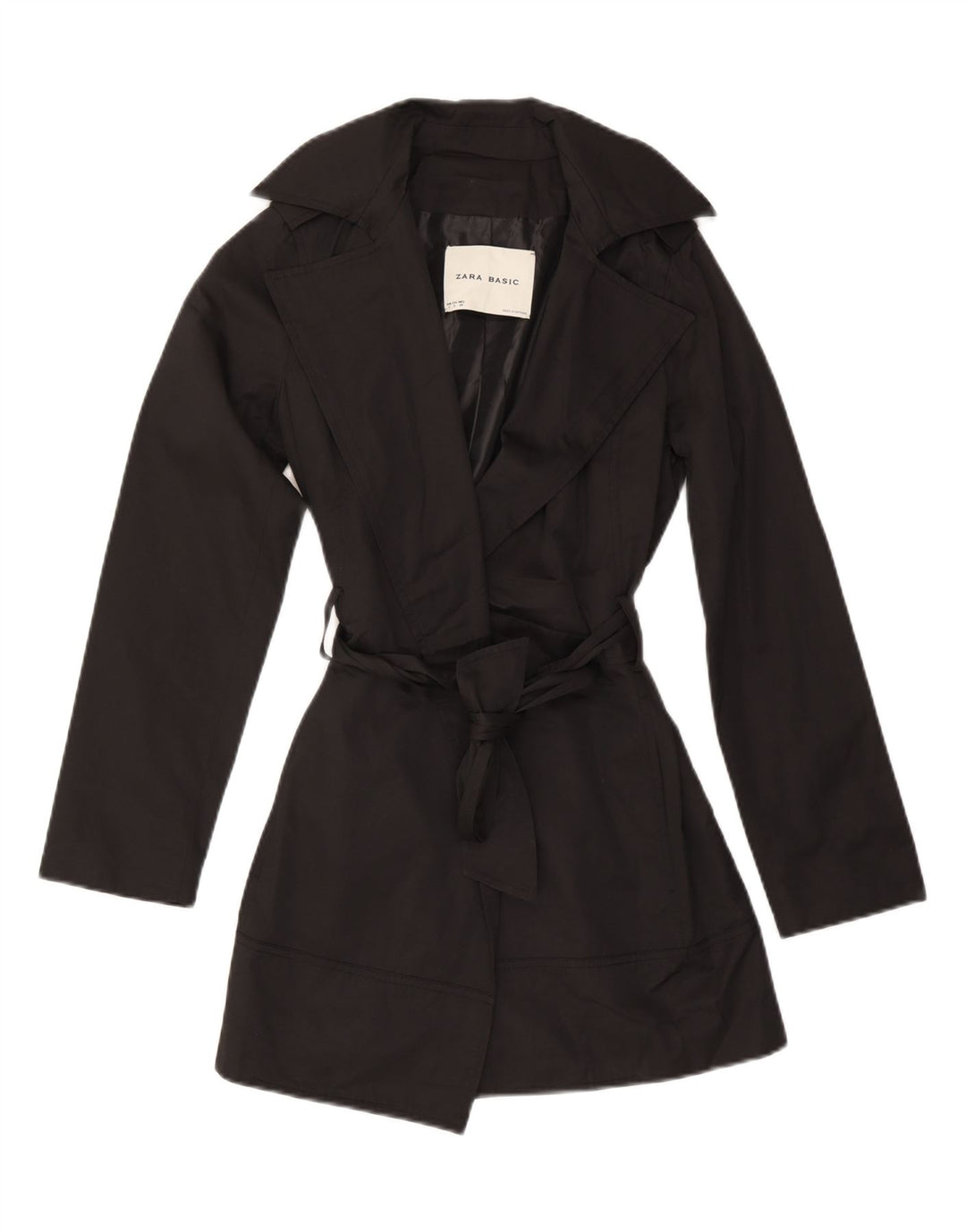 Cappotto Zara da donna UK 10 piccolo poliestere nero