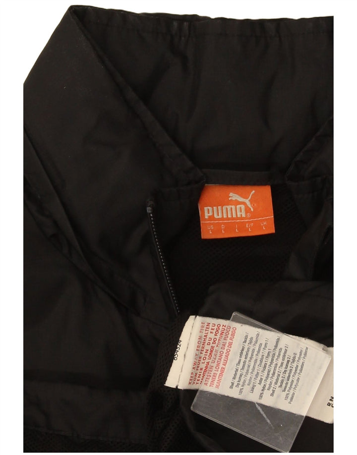 Giacca da tuta da uomo Puma Large in nylon nero