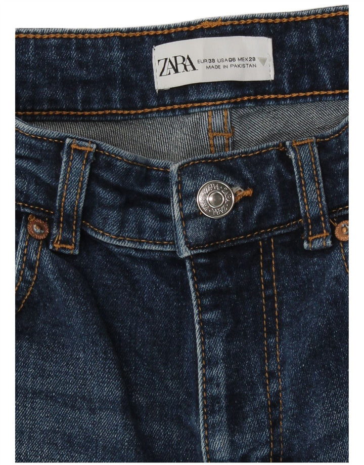Jeans corti da donna Zara EU 38 piccoli W28 L26 cotone blu
