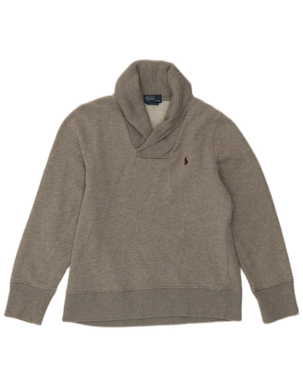 Polo Ralph Lauren Felpa per Ragazze Maglione 10-11 Anni Cotone Grigio Medio