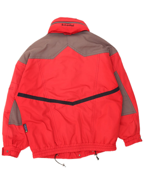 Giacca da sci con cappuccio da uomo SCHOFFEL UK 42 XL Red Colourblock