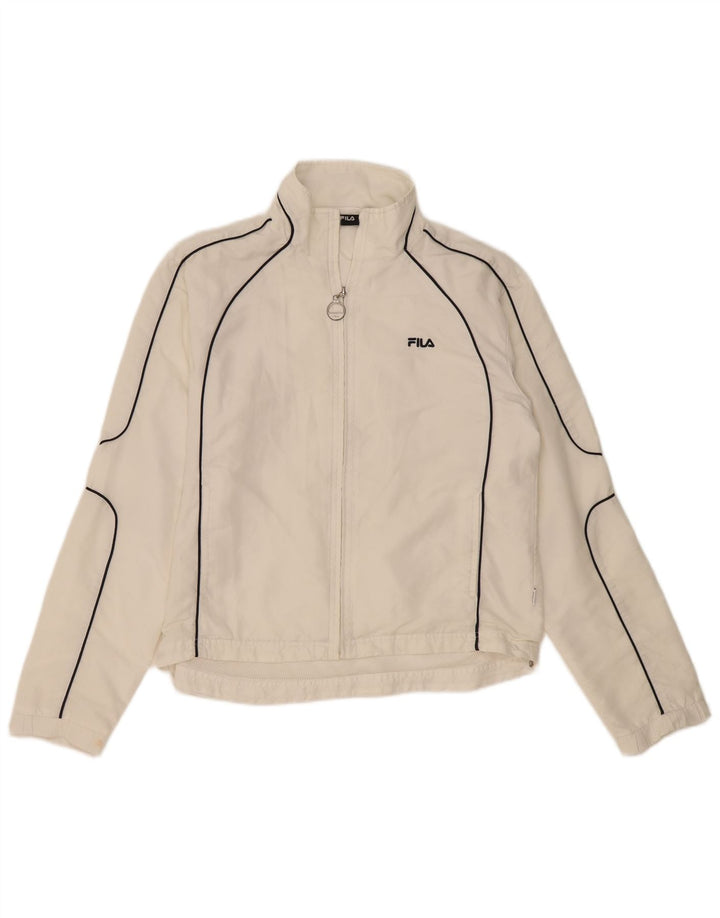 Giacca da ginnastica da donna Fila UK 16 Large Poliestere bianco