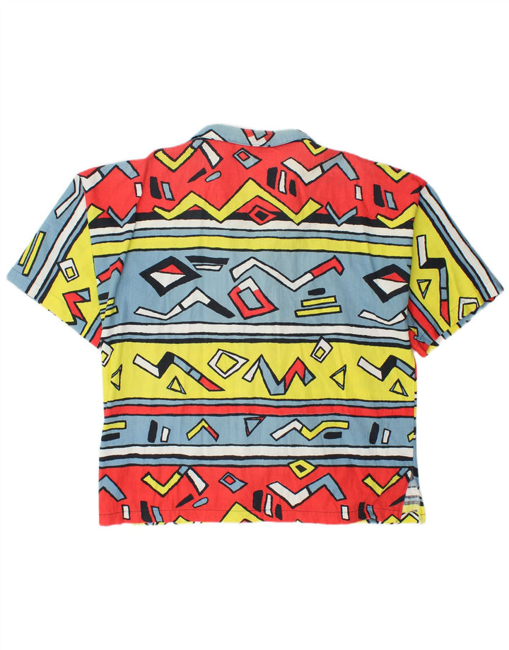 Camicia a maniche corte da uomo Rio Large in cotone geometrico multicolore