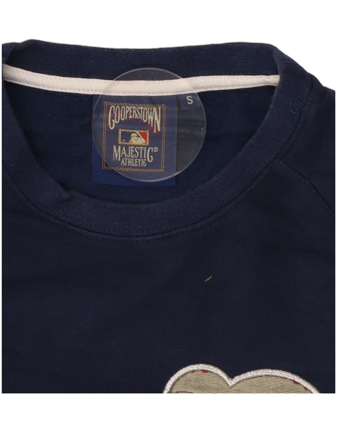 Majestic Felpa con grafica da donna Maglione UK 10 Small Blu Navy