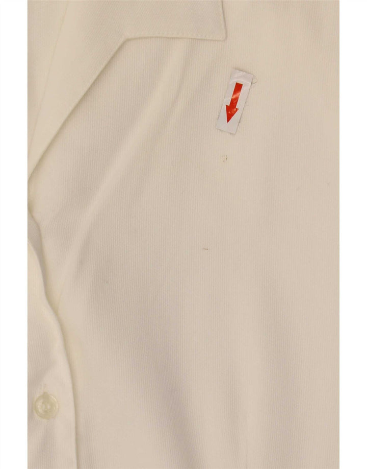 Camicia vintage da donna UK 16 grande bianca
