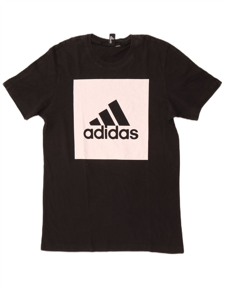 T-shirt grafica da uomo Adidas Top piccola nera
