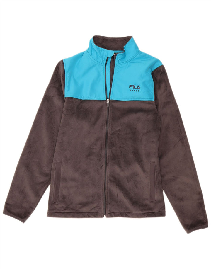 Giacca in pile da donna FILA UK 14 Poliestere color block grigio medio