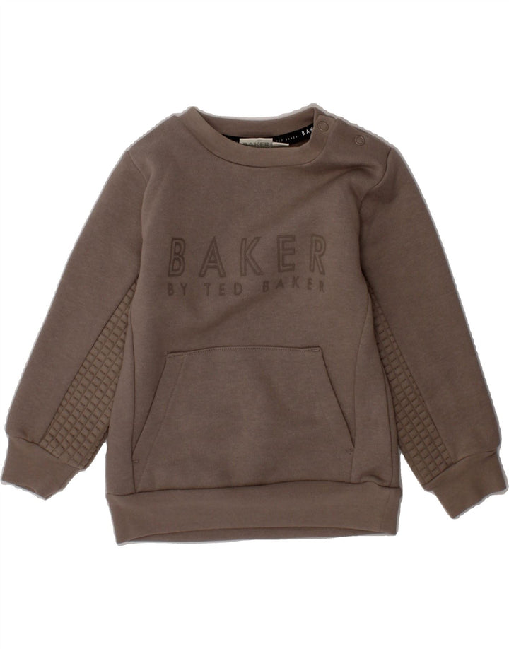 TED BAKER Baby Boys Graphic Sweatshirt Jumper 18-24 Months Grey Cotton Vintage Ted Baker and Second-Hand Ted Baker from Messina Hembry 