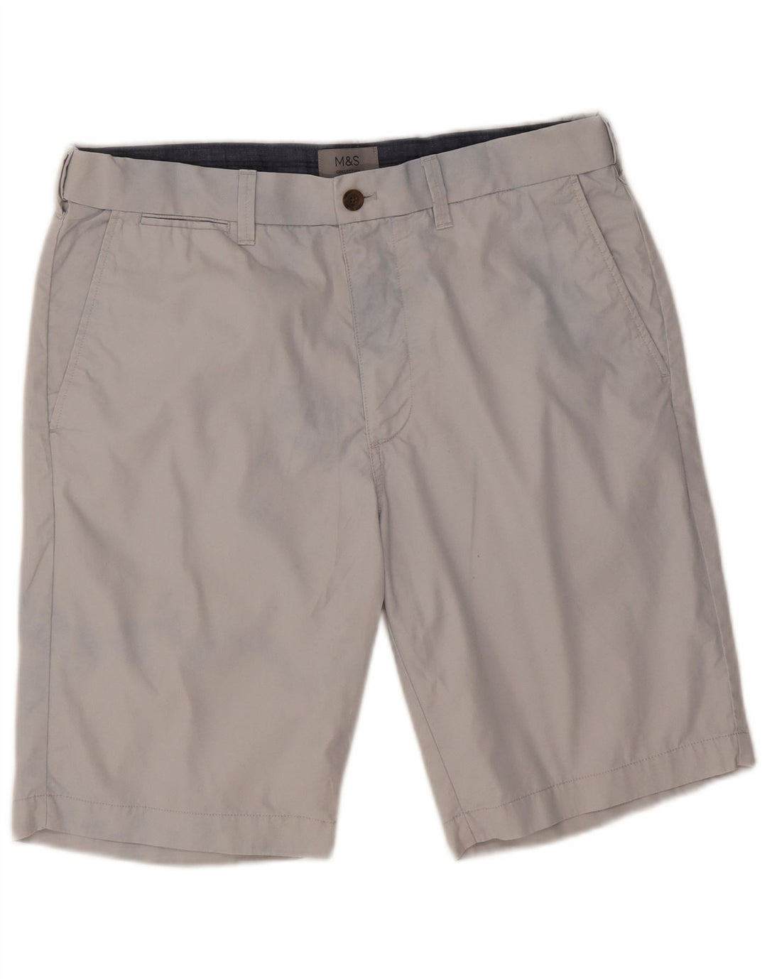 Pantaloncini chino da uomo Marks & Spencer W34 grandi in cotone grigio
