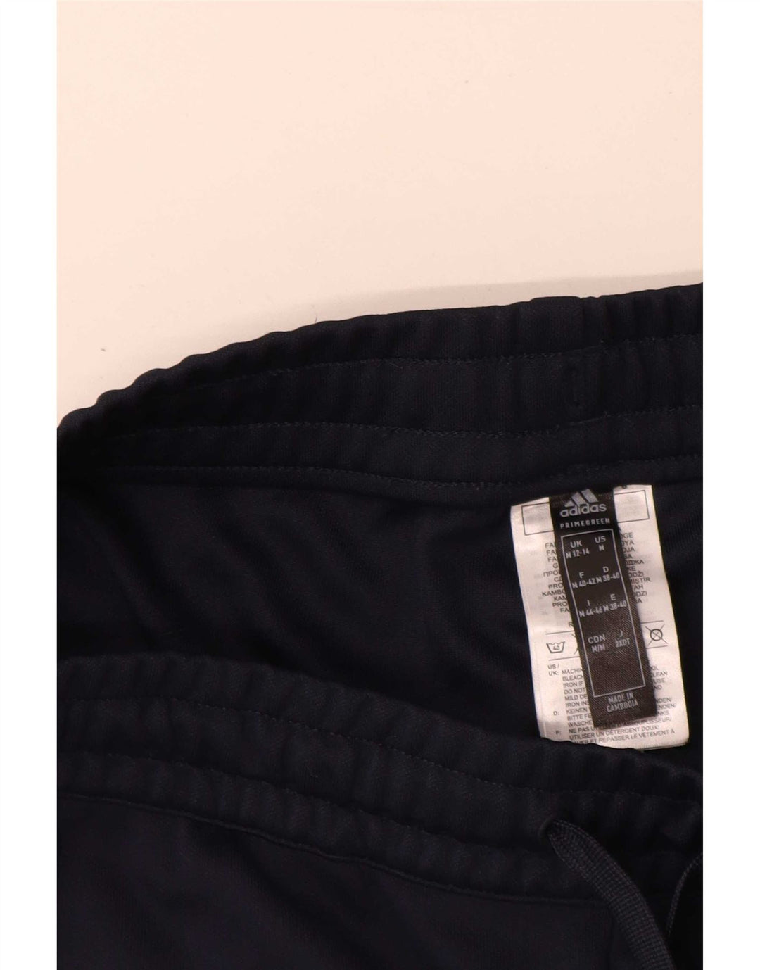 Pantaloni da tuta da donna Adidas UK 12/14 Poliestere blu navy medio