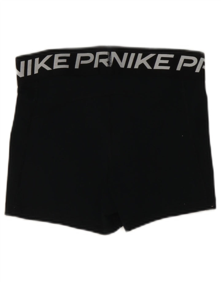 Pantaloncini sportivi Nike Dri Fit Graphic da donna UK 12 Medium Nero Poliestere