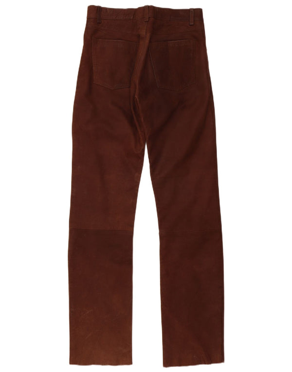 ENJOY Pantaloni in pelle da uomo W30 L34 Marrone
