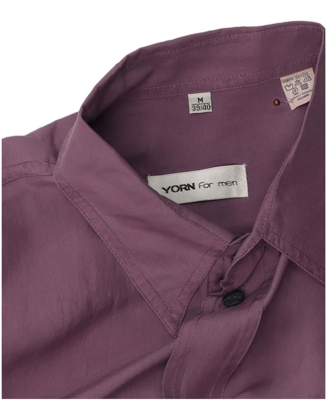Camicia da uomo Yorn Taglia 39/40 Seta viola media