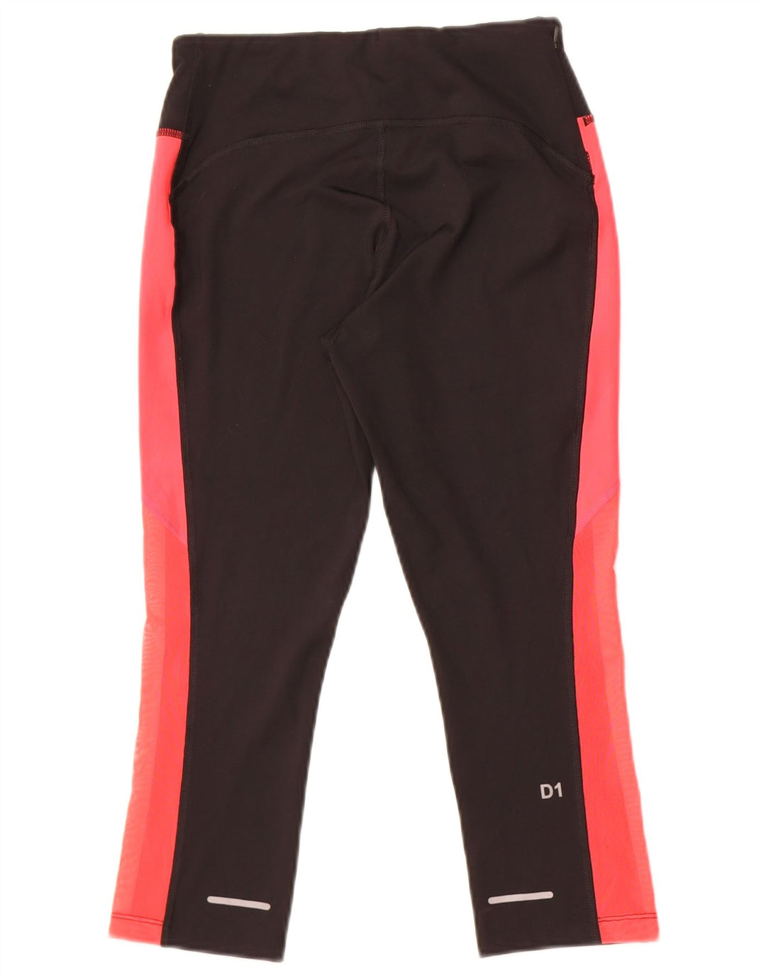Asics Capri Leggings da donna UK 10 Small Nero Colourblock Poliestere