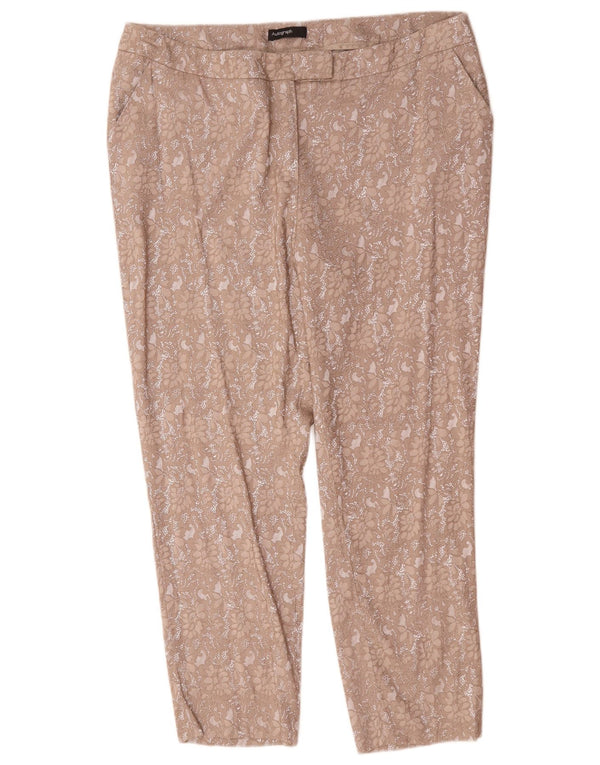 Pantaloni da completo da donna Marks & Spencer Autograph UK 18 XL W36 L27 Oro floreale