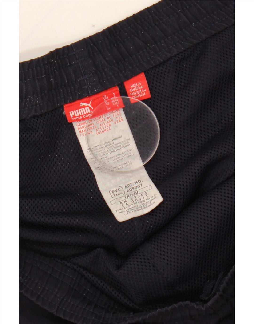 Pantaloni da tuta grafica da uomo Puma Large in poliestere blu navy