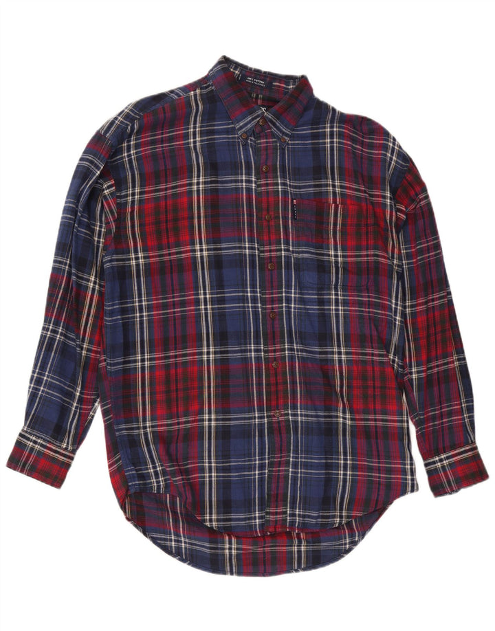 Chaps Ralph Lauren Camicia in flanella da uomo in cotone a quadri blu navy medio