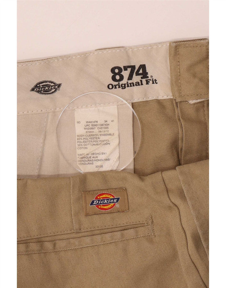 Pantaloni chino dritti da uomo Dickies W32 L32 poliestere beige