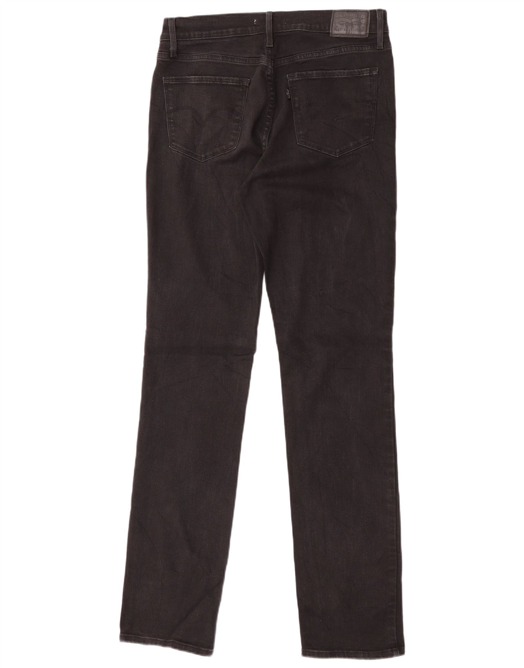 Jeans dritti a vita alta Levi's 724 da donna W30 L34 cotone nero