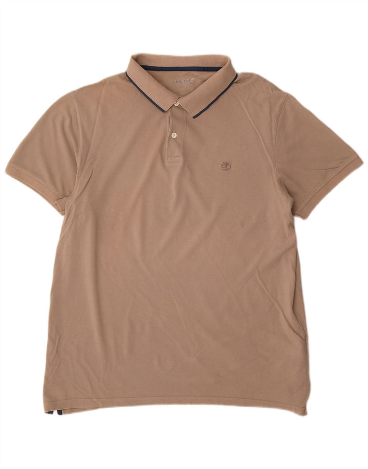 Polo da uomo Timberland XL in cotone beige