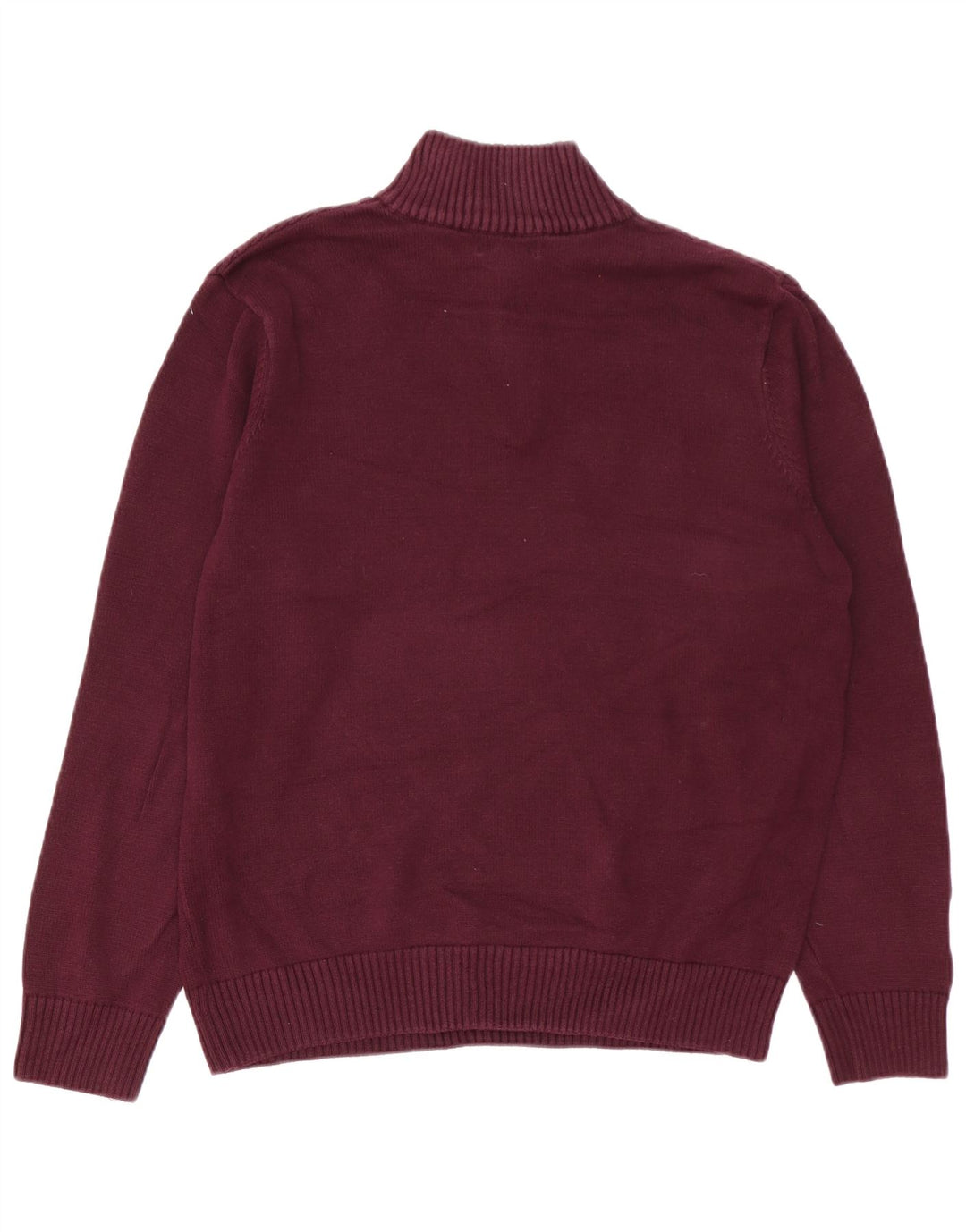 DOCKERS Maglione da uomo con zip e collo grande bordeaux