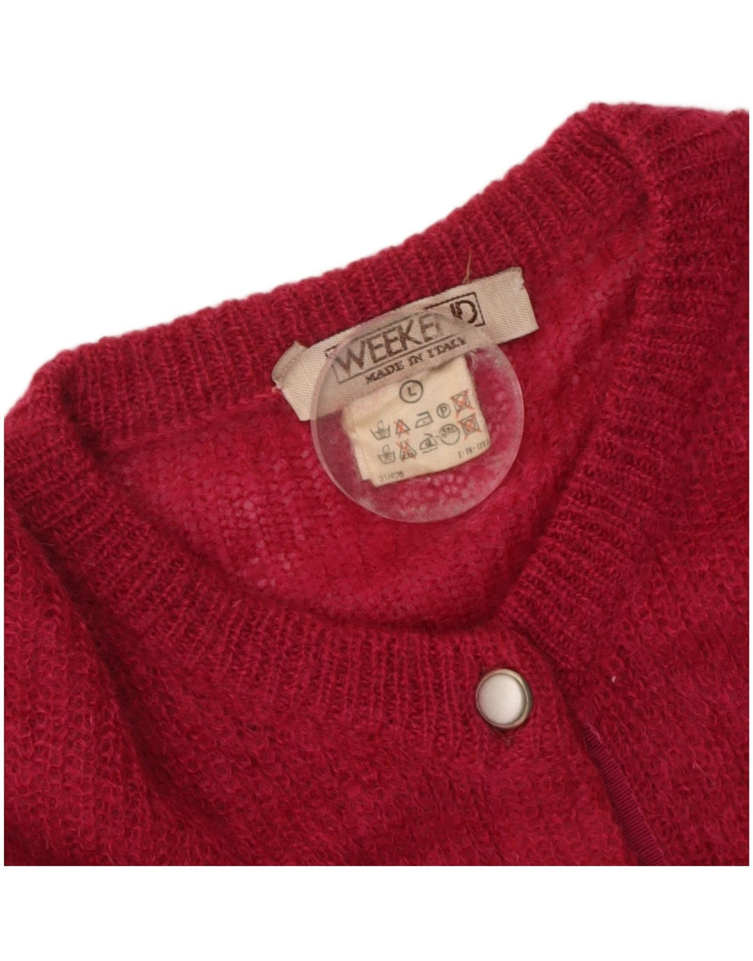 WEEKEND Womens Longline Cardigan Sweater UK 16 Large Red Mohair