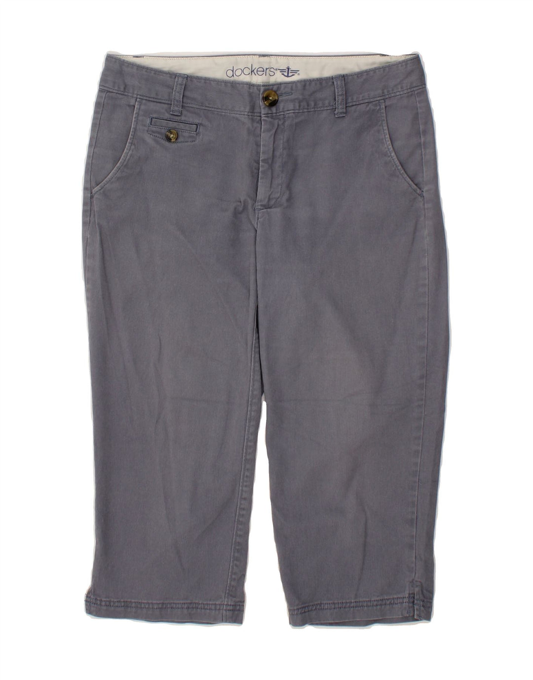DOCKERS Womens Capri Capri Trousers US 6 Medium W30 L20 Navy Blue Cotton Vintage Dockers and Second-Hand Dockers from Messina Hembry 