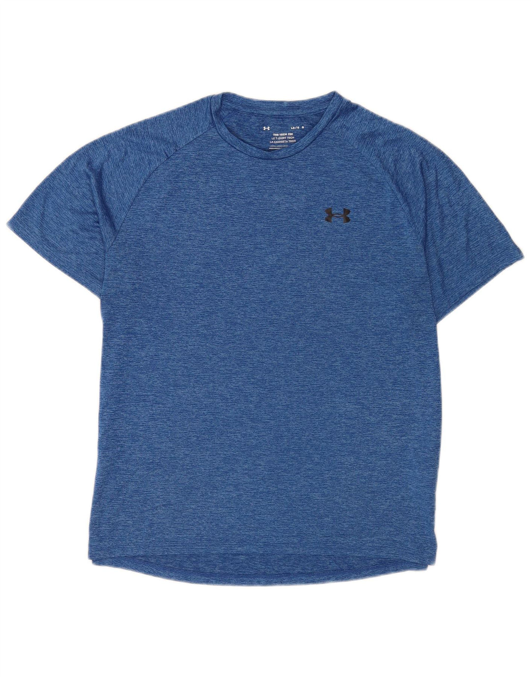T-shirt da uomo Under Armour Top grande in poliestere chiazzato blu