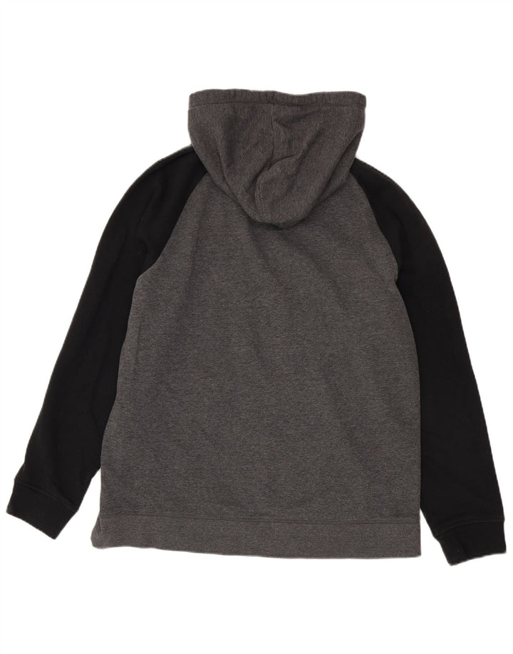 Maglione con cappuccio grafico da uomo Reebok in cotone color block grigio medio