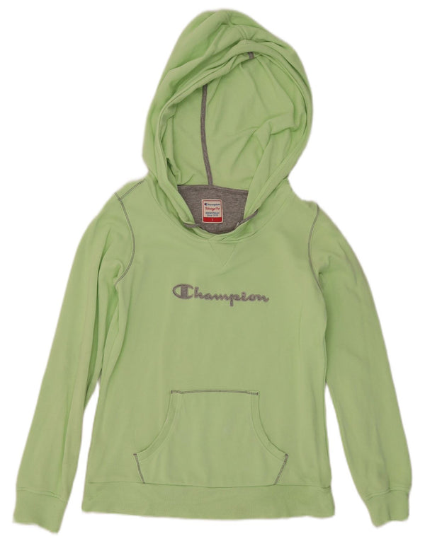 Felpa con cappuccio grafica Champion da donna Heritage Fit UK 10 Small Verde