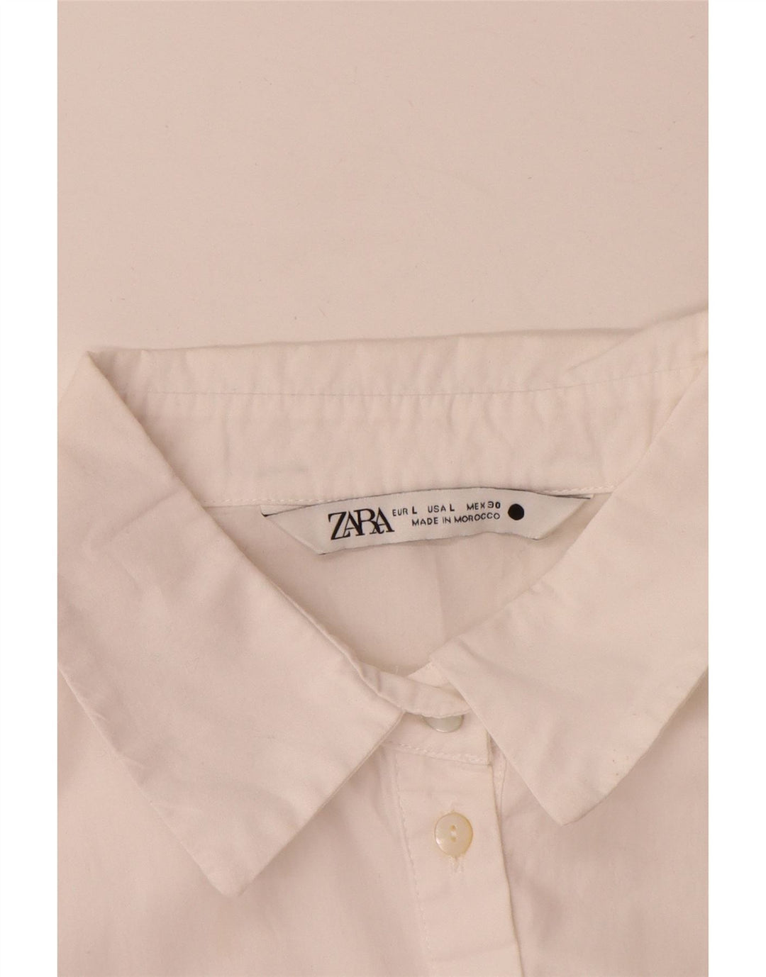 Abito a trapezio con maniche a 3/4 da donna Zara UK 14 grande poliestere bianco