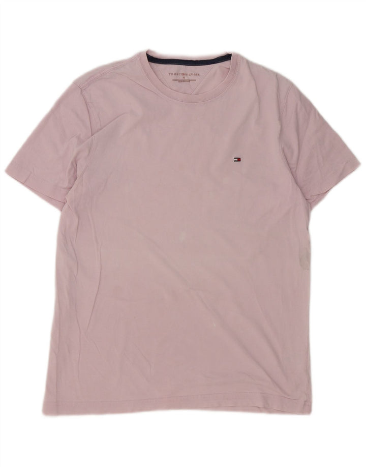 T-shirt da uomo Tommy Hilfiger Top in cotone rosa medio