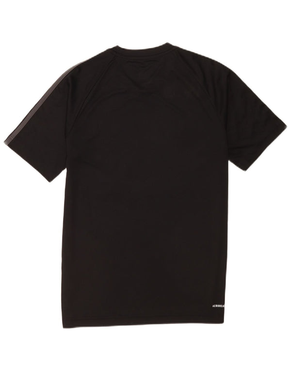 T-shirt Adidas Aeroready da uomo piccola piccola in poliestere nero