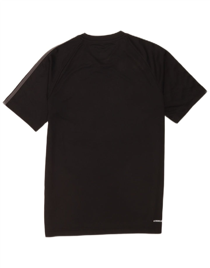 T-shirt Adidas Aeroready da uomo piccola piccola in poliestere nero