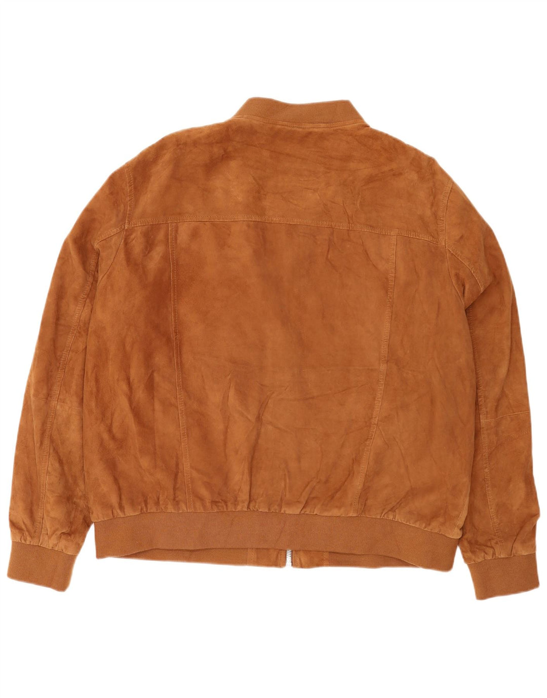 Giubbotto bomber in pelle scamosciata da uomo Marks & Spencer UK 46 3XL Pelle marrone