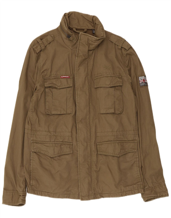 Giacca militare da uomo Superdry UK 40 grande cotone kaki