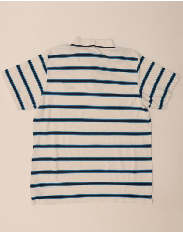 Polo REEBOK da uomo XL in cotone a righe bianche