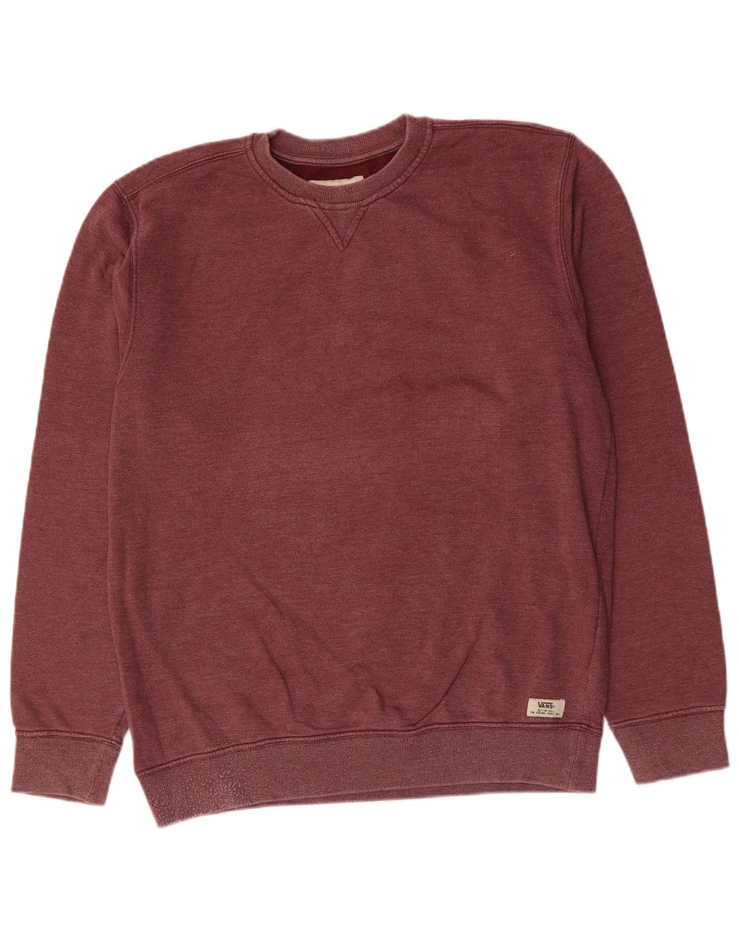 Felpa da uomo VANS maglione grande in cotone bordeaux