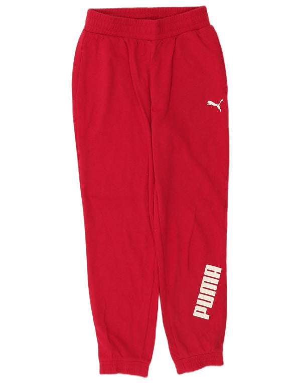 Pantaloni da tuta con grafica PUMA da donna Joggers UK 4 XS cotone rosa