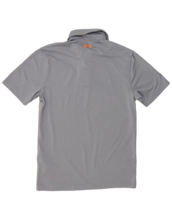 Polo da uomo Under Armour Small in poliestere color block grigio