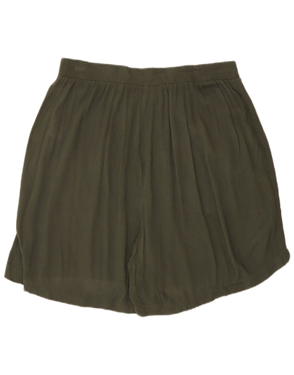 Marks & Spencer Womens Autograph Casual Shorts UK 16 Large W32 Khaki