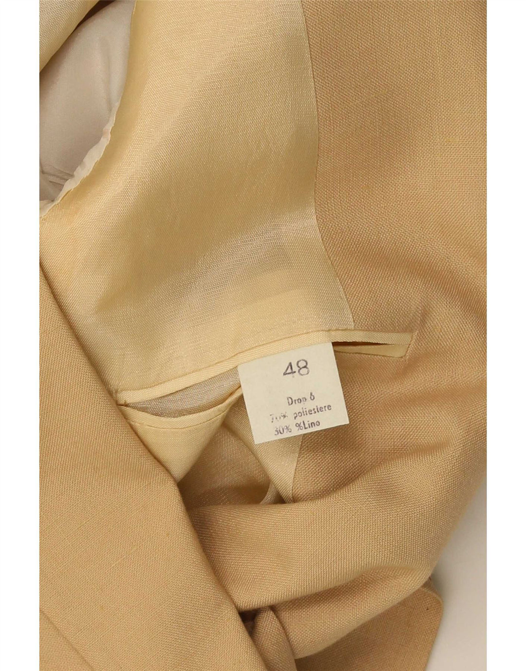 Giacca blazer vintage da uomo a 2 bottoni IT 48 Poliestere beige medio
