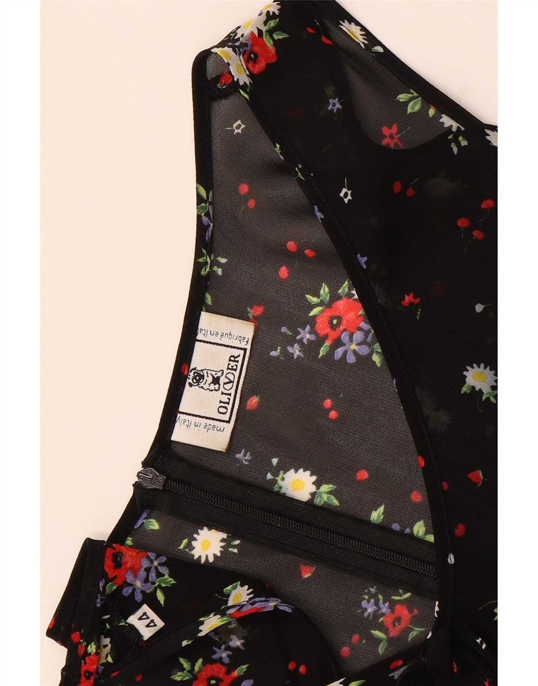 Blusa senza maniche da donna Oliver By Valentino IT 44 Medio Nero floreale