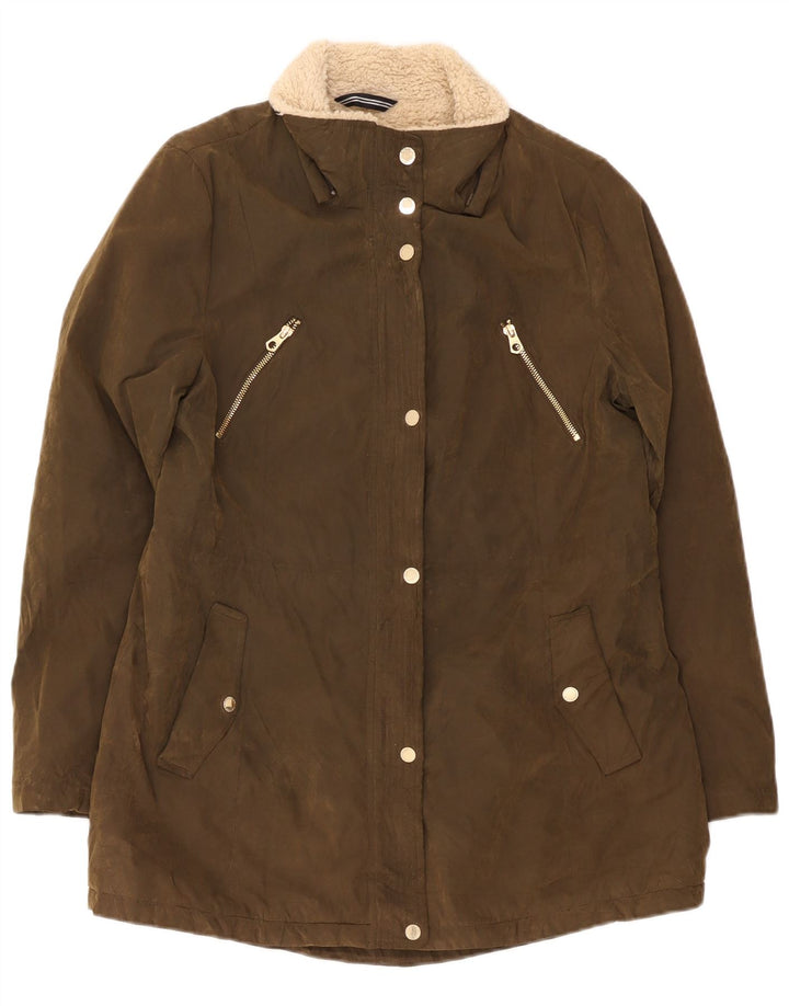 Giacca Parka Sherpa da donna Nautica UK 16 Large Poliestere kaki