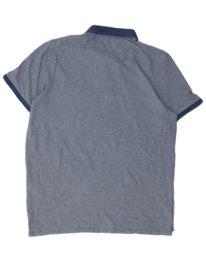 Polo da uomo Jack & Jones XL in cotone maculato blu
