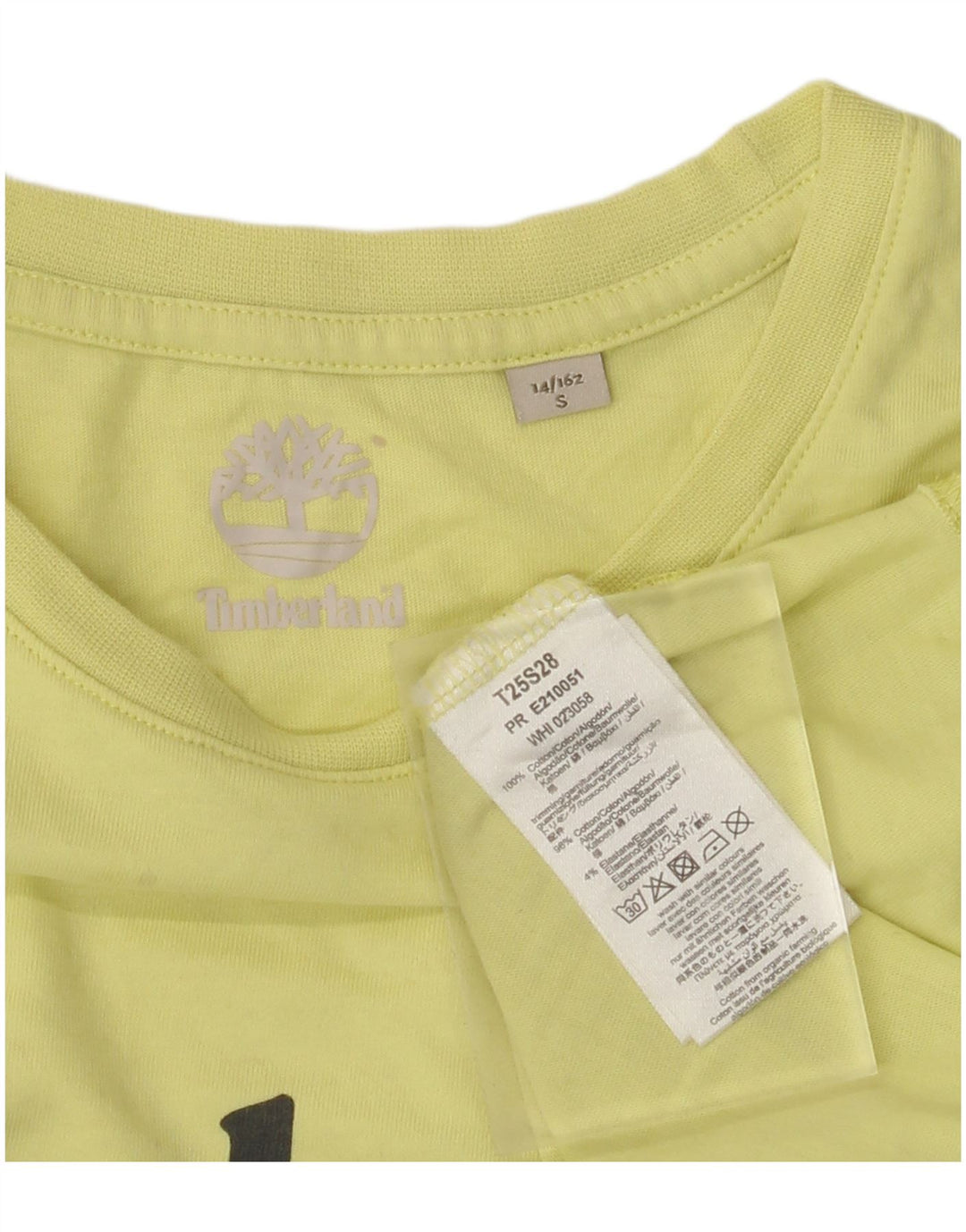 T-shirt grafica per ragazzi TIMBERLAND Top 13-14 anni piccola in cotone verde