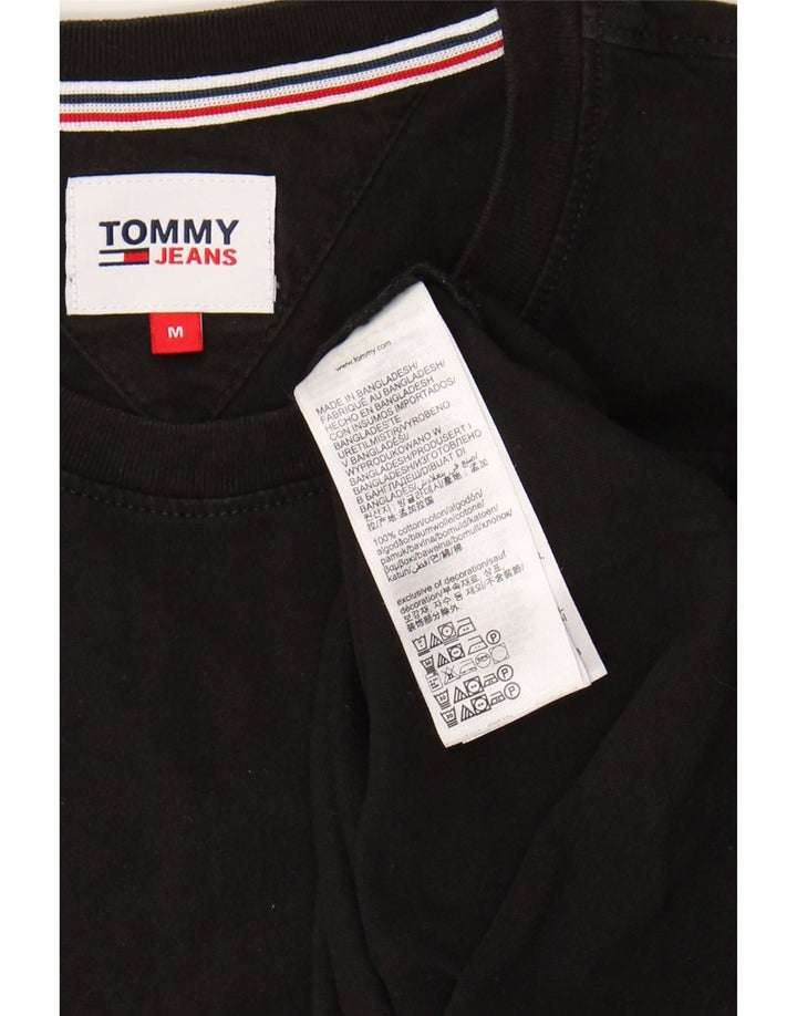 TOMMY HILFIGER Mens T-Shirt Top Medium Black Cotton Vintage Tommy Hilfiger and Second-Hand Tommy Hilfiger from Messina Hembry 