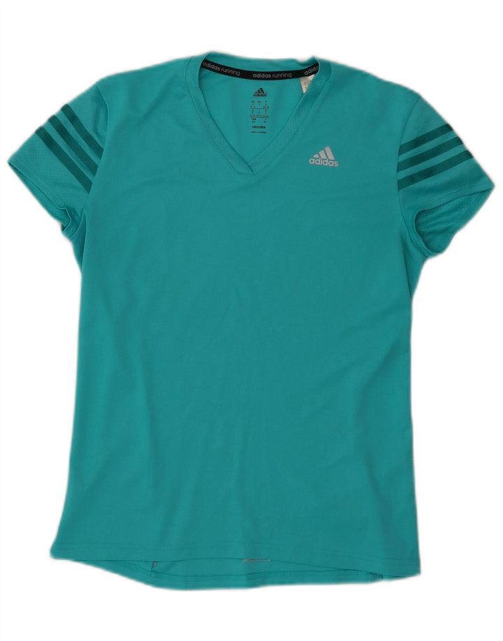 T-shirt Adidas Climalite da donna Top UK 8/10 Small Turchese Poliestere