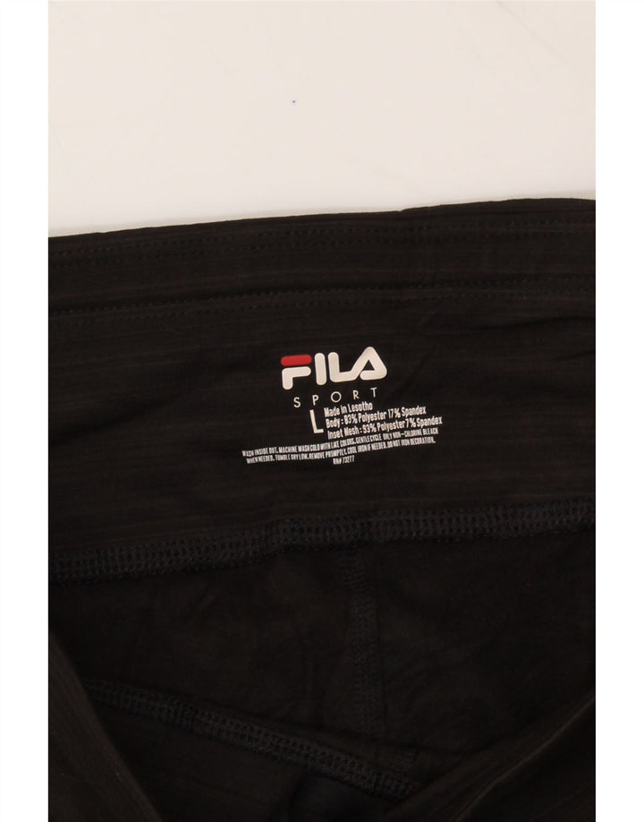 FILA Womens Leggings UK 14 Large Grey Polyester Vintage Fila and Second-Hand Fila from Messina Hembry 